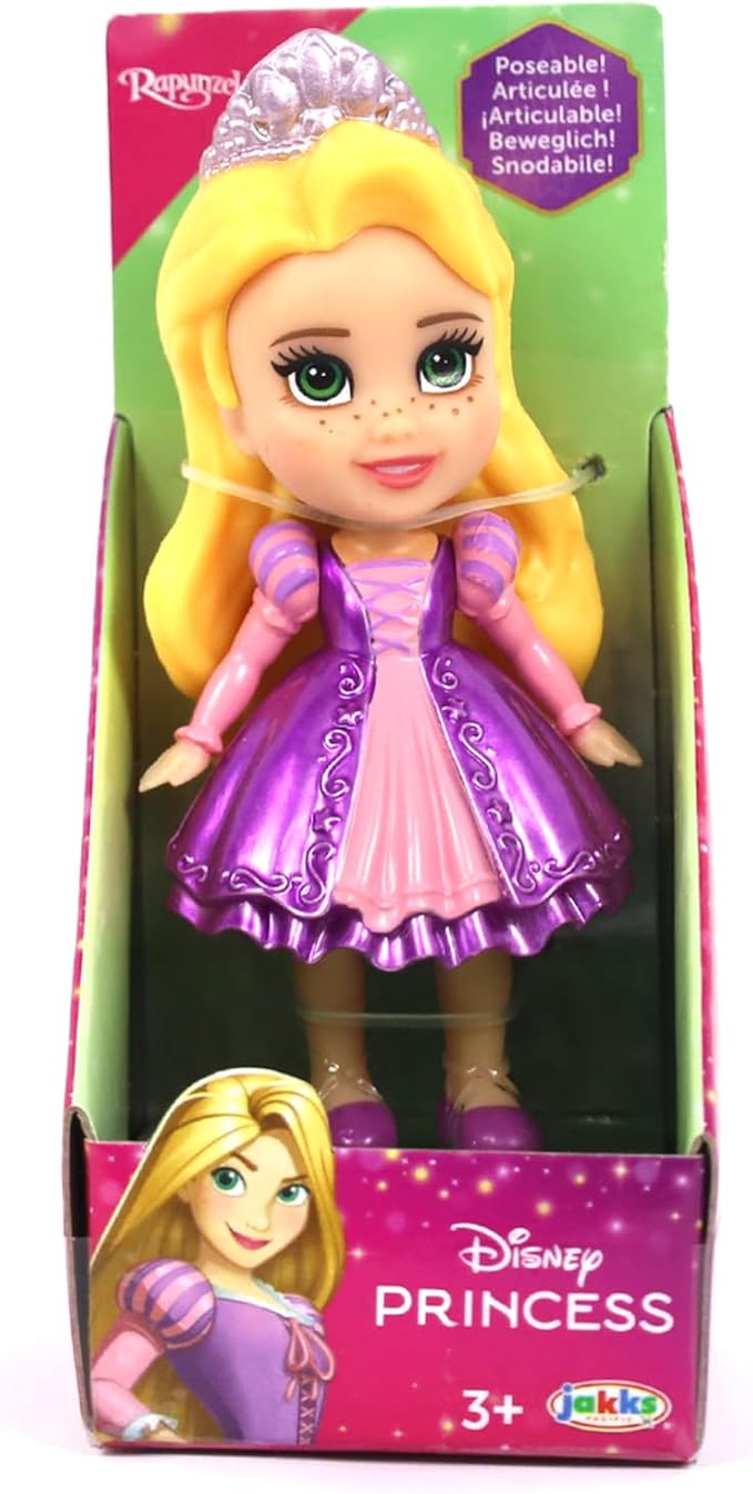 Disney Princess Mini Toddler 3-Inch - Rapunzel, Collectible, Figurine, 3 Years +