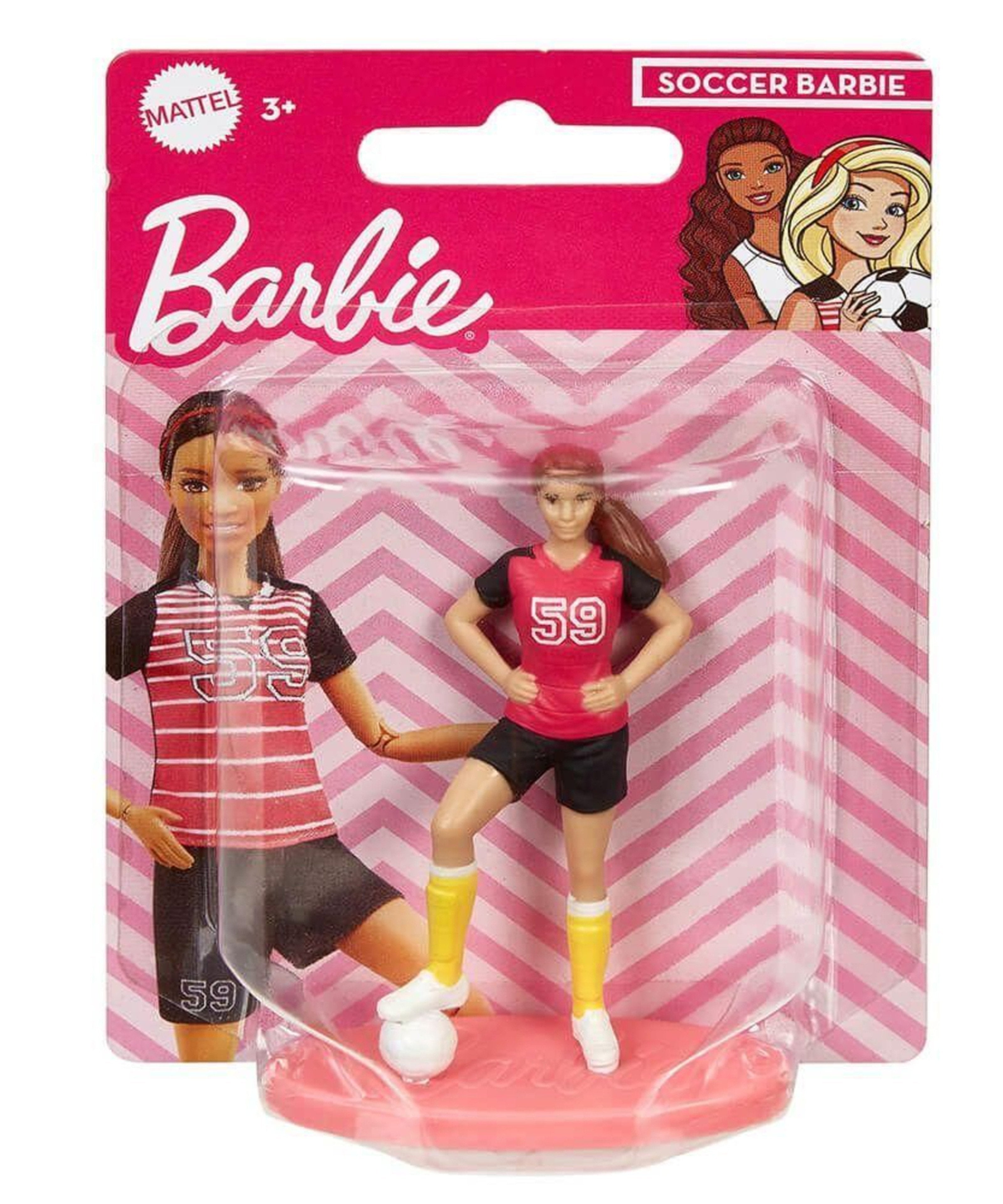 دمى باربي ميكرو كوليكشن، دمى صغيرة قابلة للتجميع مقاس 3 بوصات مع قاعدة عرض للأطفال من سن 3 سنوات فما فوق