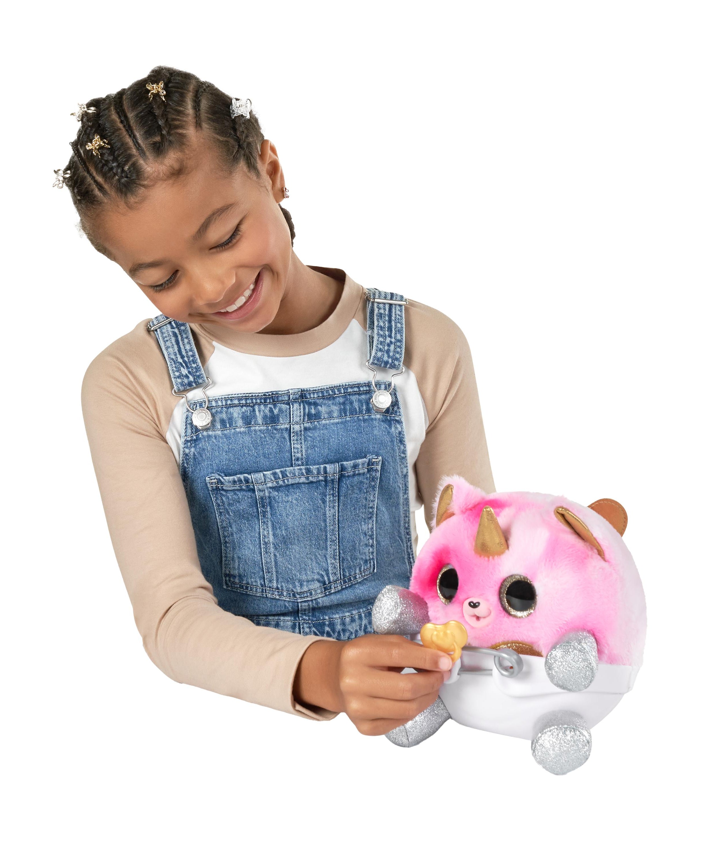 Rainbocorns Adopt-A-Corns Baby Plush Assorted Newborn Surprise Toy with 15+ Surprises, Diaper Egg, Pacifier & Adoption Certificate, Collect All 7 Cute Characters, Gift for Girls Ages 3+