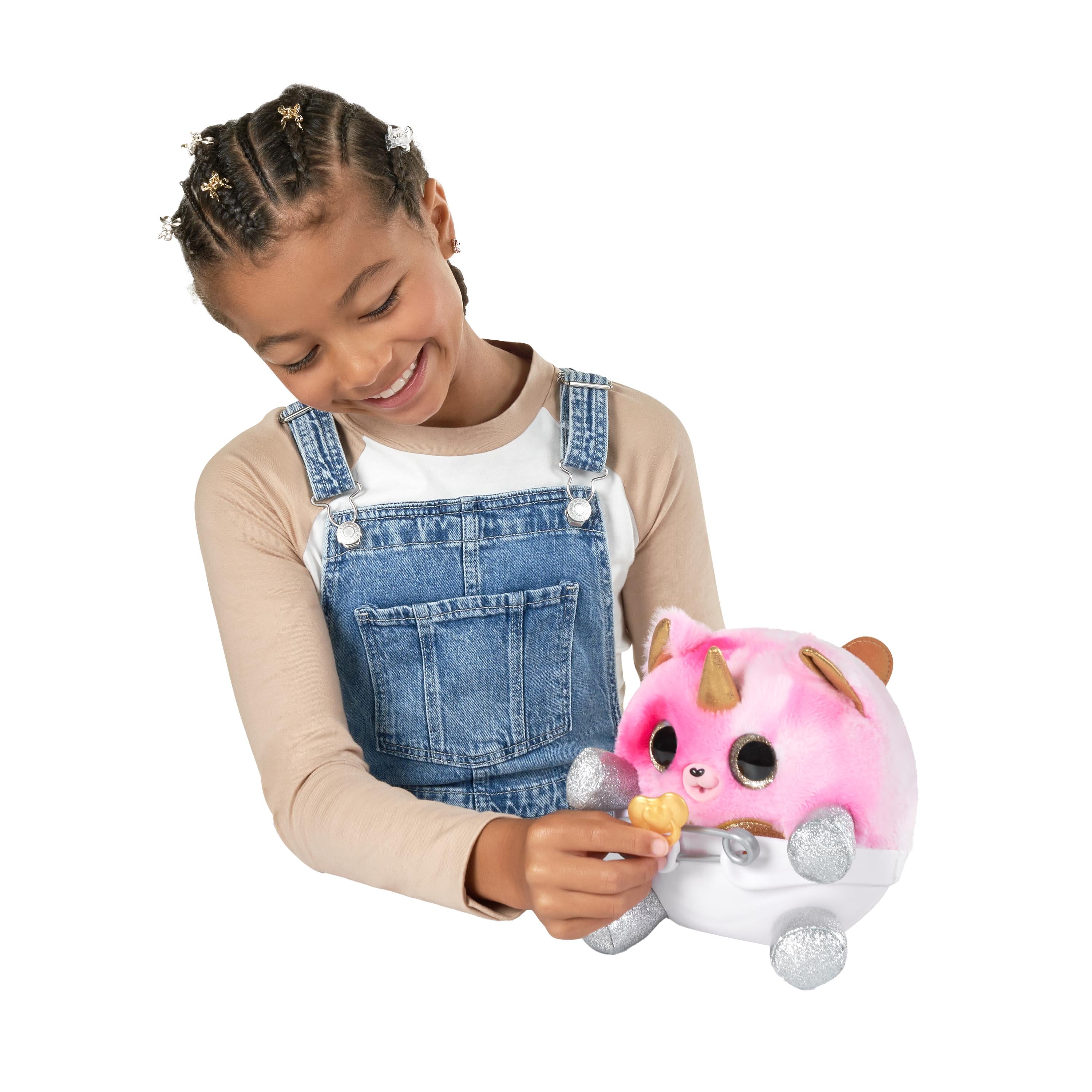 Rainbocorns Adopt-A-Corns Baby Plush Assorted Newborn Surprise Toy with 15+ Surprises, Diaper Egg, Pacifier & Adoption Certificate, Collect All 7 Cute Characters, Gift for Girls Ages 3+