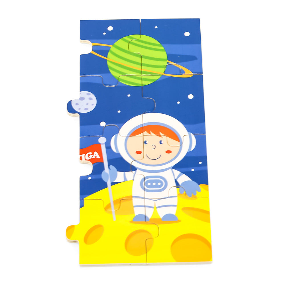 لعبة أحجية فيجا فروت، مكونة من 8 قطع، لعبة مونتيسوري الخشبية، تنمي المهارات الحسية والإدراكية والحركية الدقيقة، غير سامة وصديقة للبيئة، مناسبة للأولاد والبنات من سن 18 شهرًا فما فوق