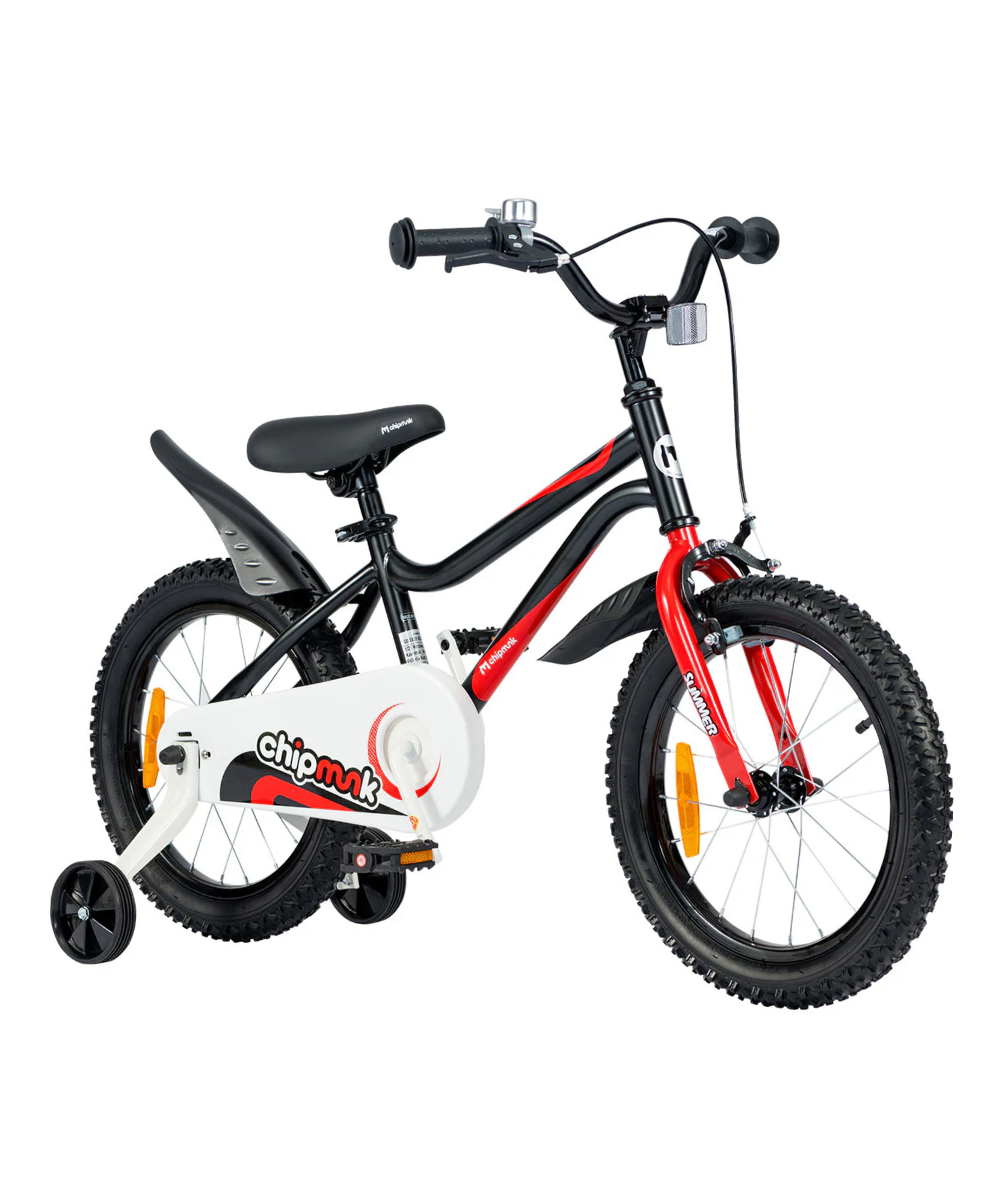 دراجة تشيبمنك إم كيه مقاس 14 بوصة بإطار فولاذي خفيف الوزن، ومقعد ومقبض قابلان للتعديل، وفرامل أمامية وخلفية، ودراجات أطفال مجمعة مسبقًا بنسبة 95% مع عجلات تدريب للأطفال من سن 3 إلى 6 سنوات، لون أسود