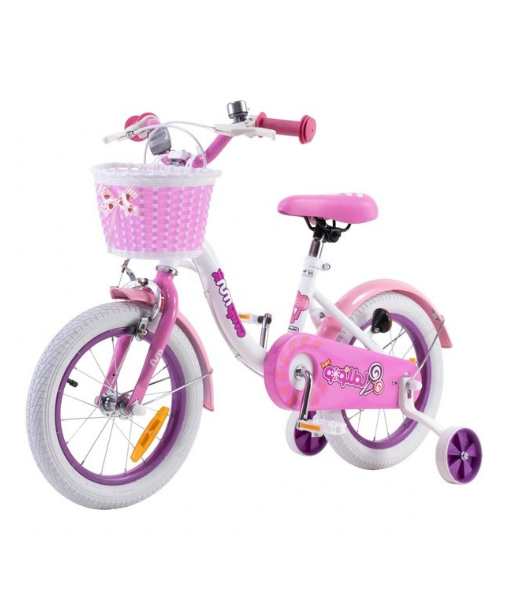 دراجة تشيبمنك إم إم مقاس 12 بوصة بإطار فولاذي خفيف الوزن، وسلة، ومقعد ومقبض قابلين للتعديل، وفرامل أمامية وخلفية، 85% دراجات أطفال مجمعة مسبقًا مع عجلات تدريب للأطفال من عمر 2 إلى 5 سنوات، لون أبيض