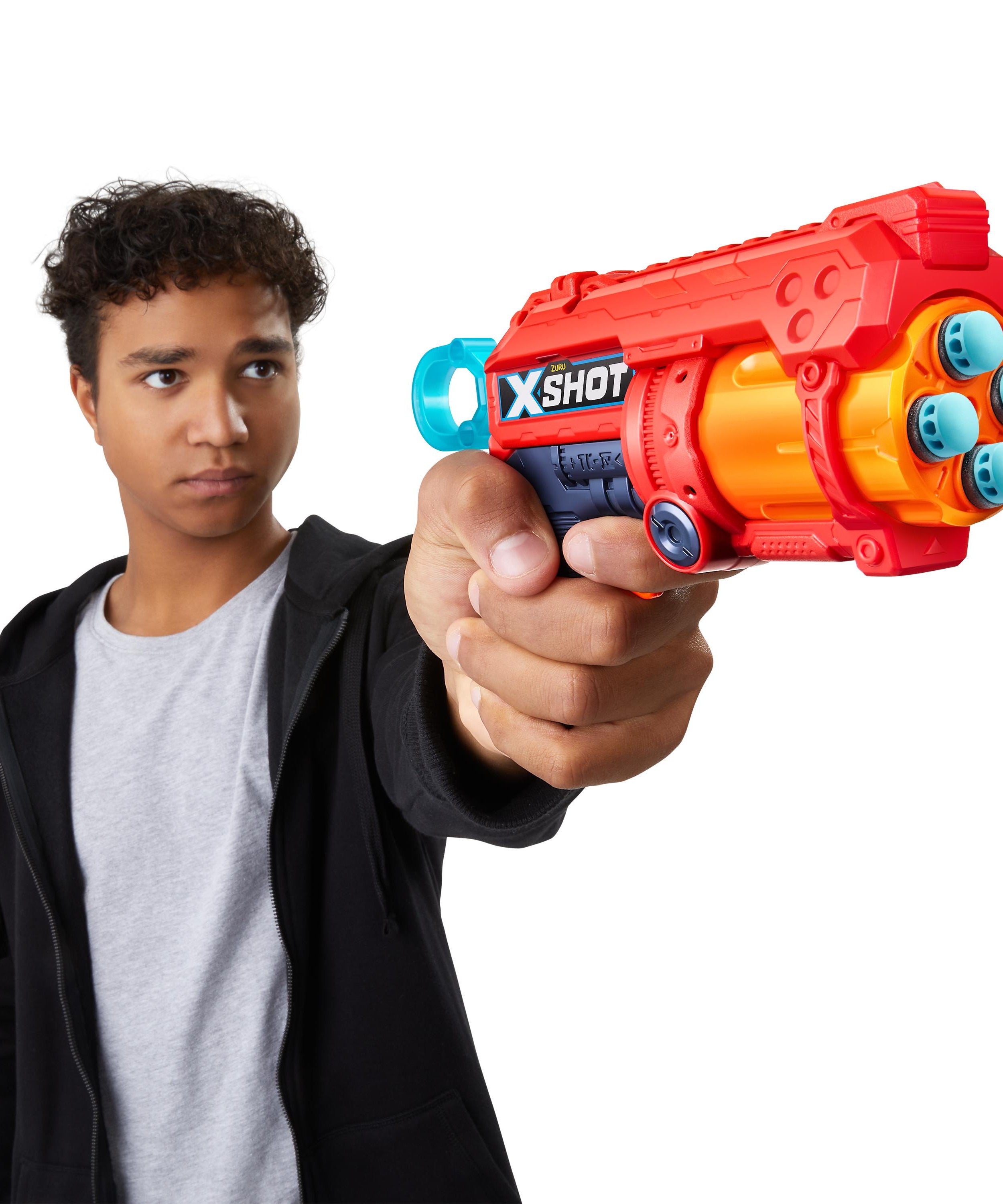 X-Shot Excel Fury 4 Blaster (16 Darts) by ZURU, Foam Dart Gun for Boys & Girls, Ages 8+