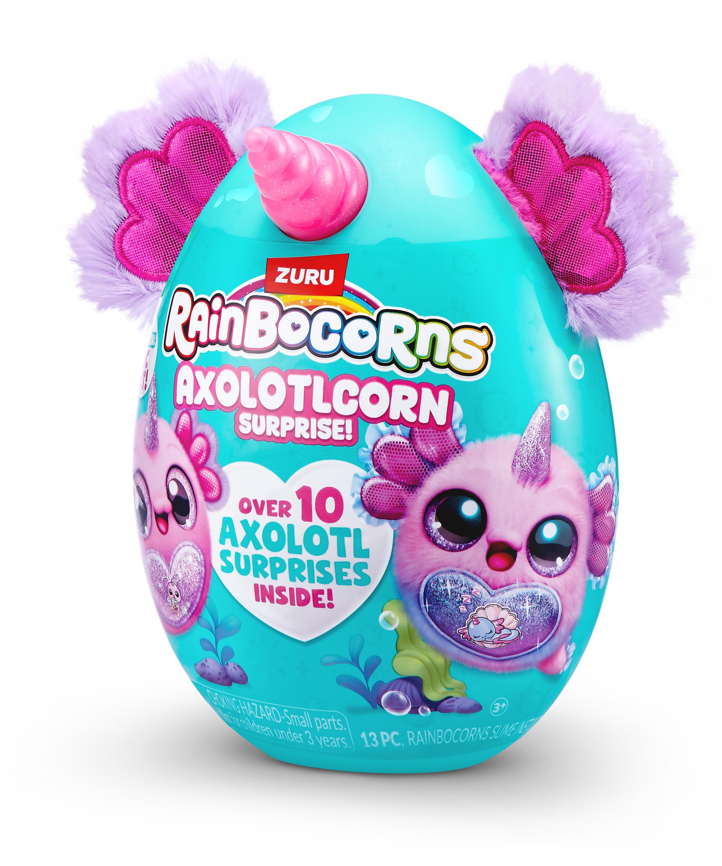 Rainbocorns Axolotlcorn Surprise Plush, Collectible Toy for Girls, Age 3+