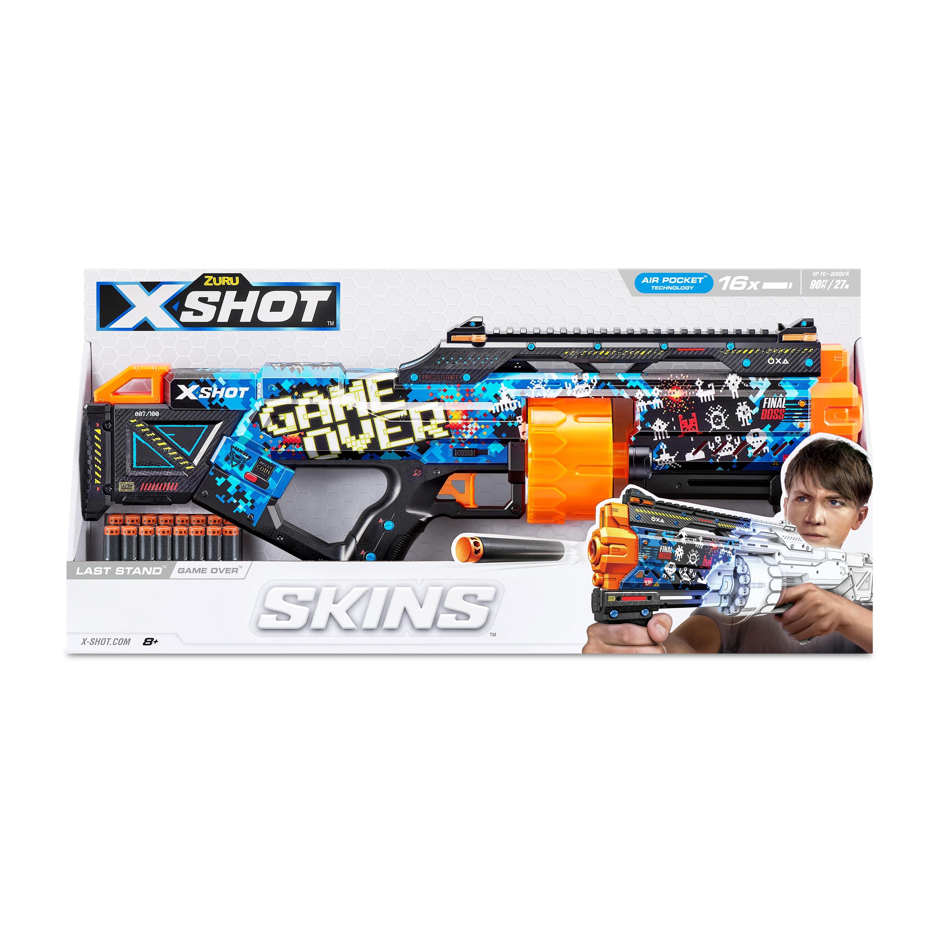 XSHOT Skins Last Stand Beast Out, Foam Blaster Toy Gun for Boys & Girls, Ages 8+