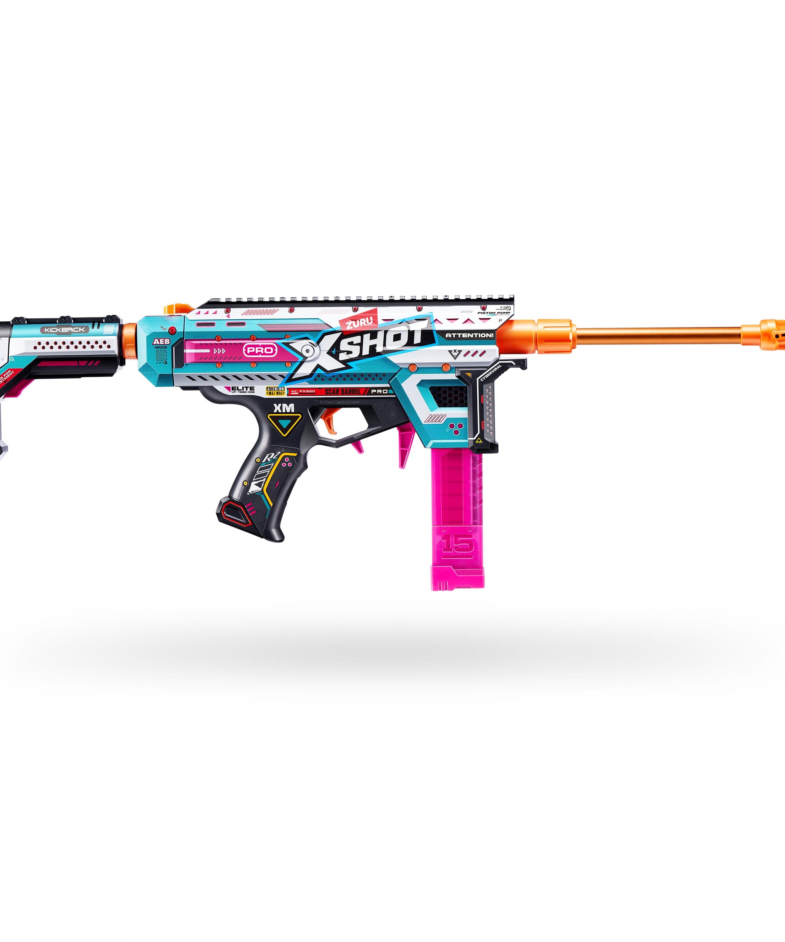 XSHOT Pro Motorized Blaster S1 AEB Automatic Electric Dart Gun with Adjustable Shoulder Rest, Accuracy Pro Roller Scar, Semi/Full Auto, Shoots 160FPS, Air Pocket Technology Darts, Age 14+