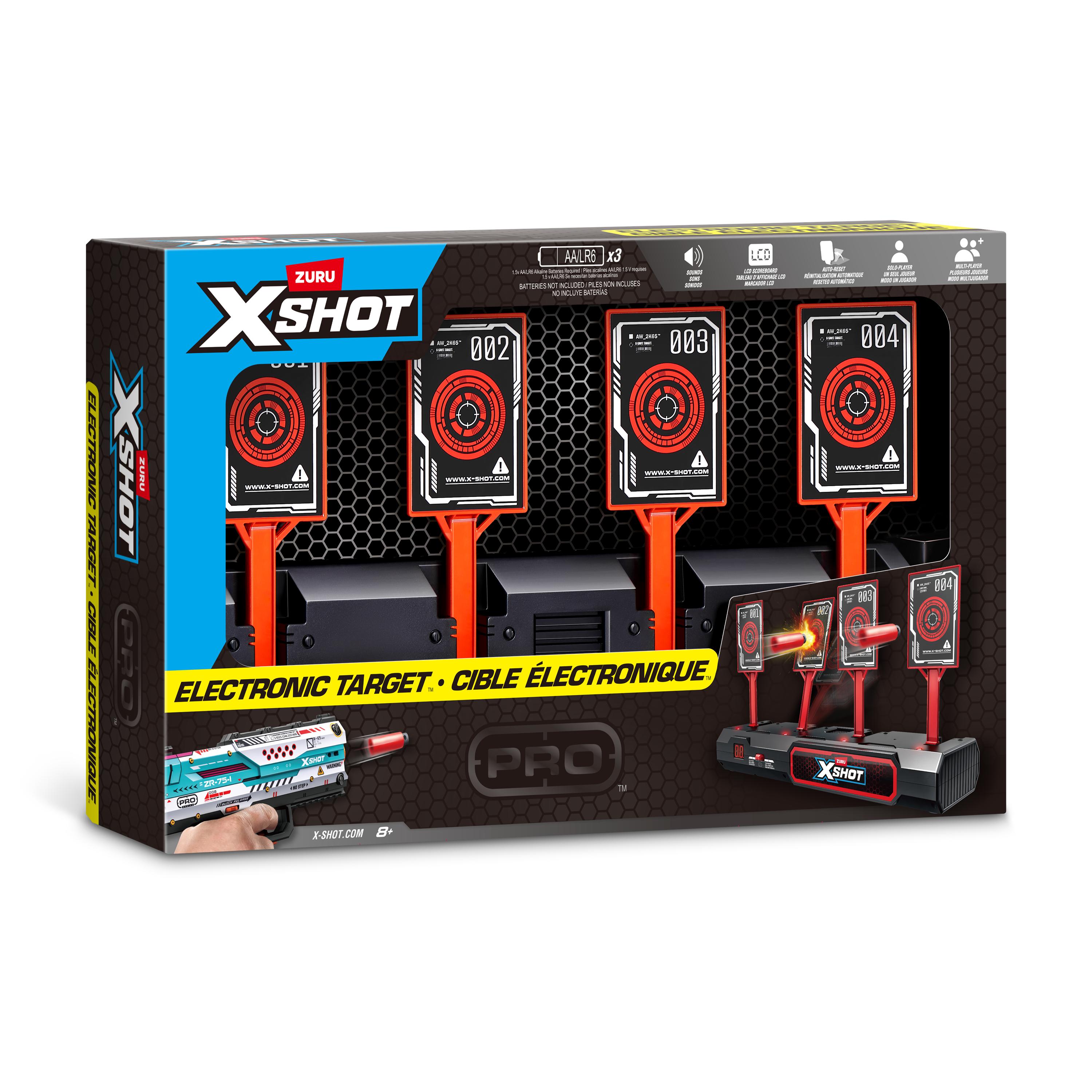 X-Shot Excel Interactive Electronic Target S1 with Auto Reset, Dynamic Sound Effects, Portable Indoor and Outdoor Dart Blaster Toy Game for Kids Age 8 and Up
