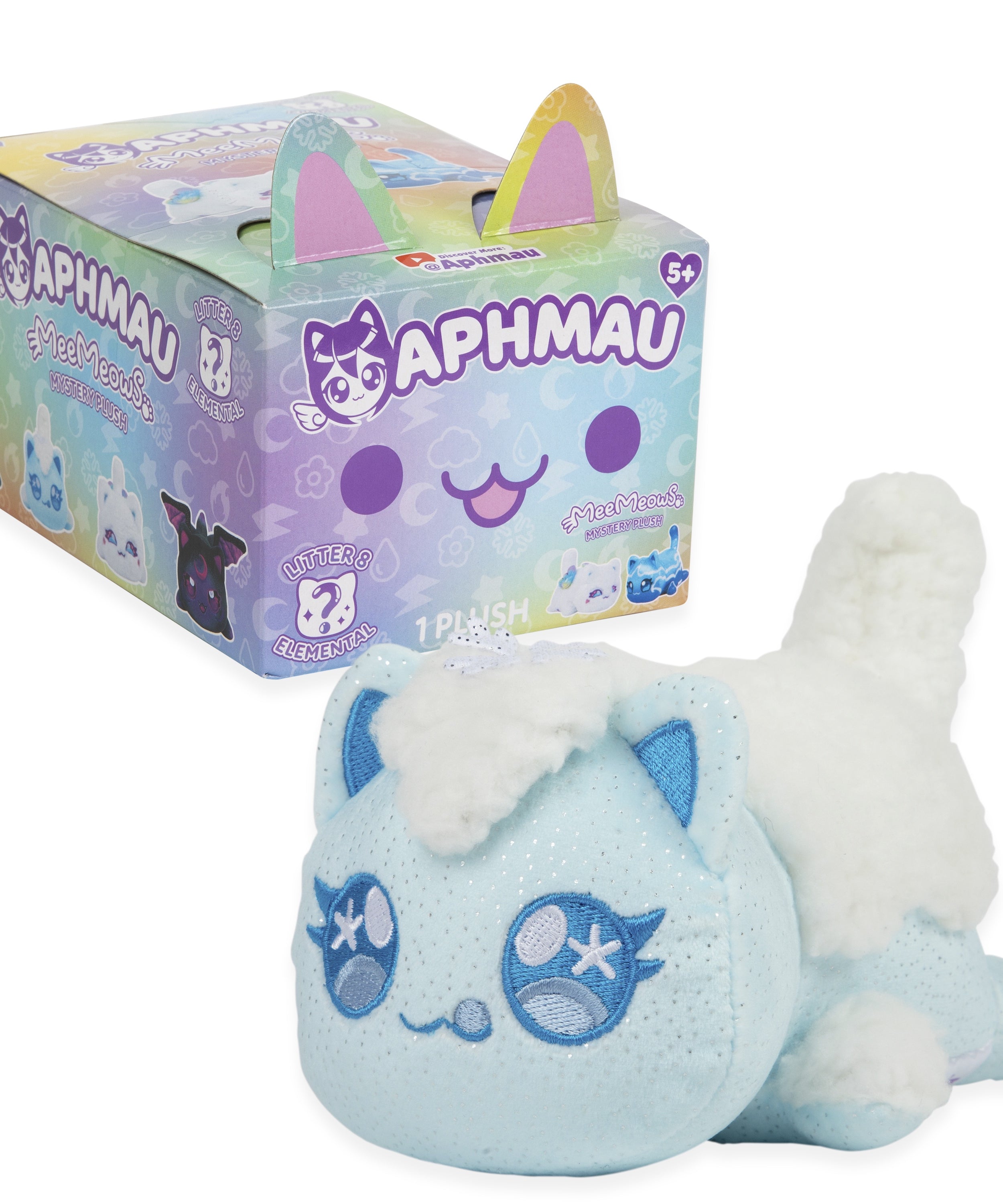 Aphmau Mystery MeeMeow Plush Elemental, Collectible Toy for Kids, Age 5+