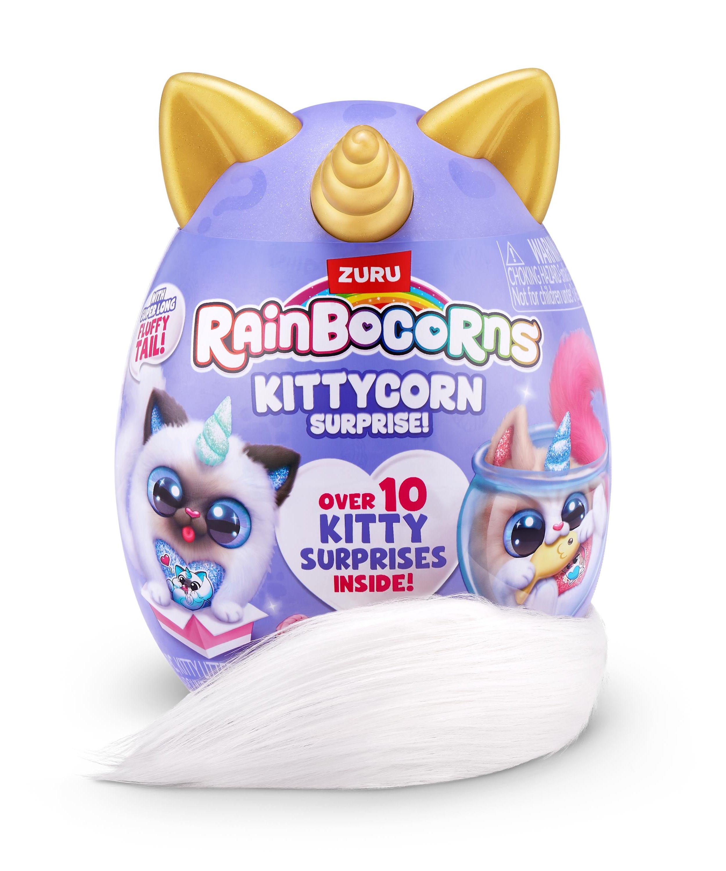 Rainbocorns Kittycorn Surprise S9 Collectible Plush Toy Set, 10+ Magical Surprises, Soft Plush Kittens with Fluffy Tails, Interactive Play for Girls Age 3+