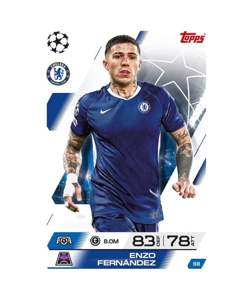 Topps Match Attax UCC 2025 2026 Mega Tin Collectible Football Trading Cards with 45 Cards and Exclusive Gladiators Limited Editions, Official UEFA Licensed, Assorted Mega Tin