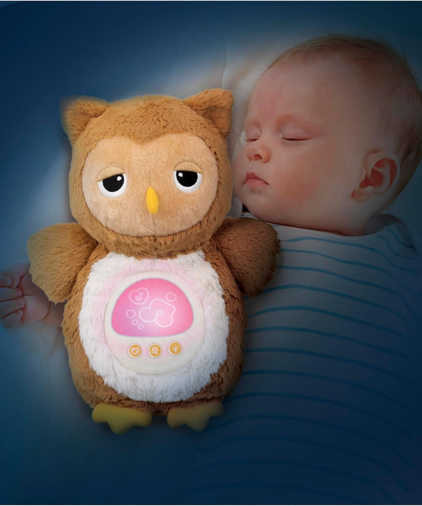 Winfun Soothing Sounds Light-Up Owl for Babies, Gentle Melodies Calming Sounds Soft Night Light for Bedtime Nap Routine, 0+ Months