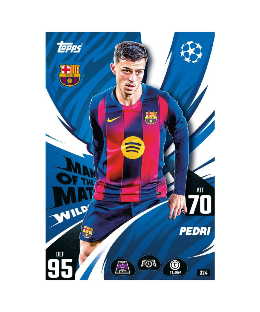 Topps Match Attax UCC 2025 2026 Mini Tin Collectible Football Trading Cards with 32 Cards and Exclusive Worldies Limited Editions, Official UEFA Licensed, Assorted Tin