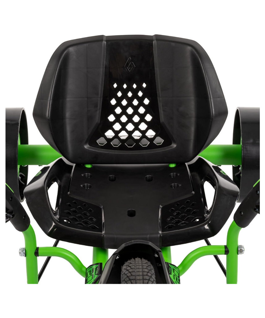 Huffy Green Machine Drift Trike, 20 Inch Pedal Powered Ride On with LED Lights, Dual Steering Levers and Adjustable Seat, Outdoor Drift Trike for Kids 8Y+