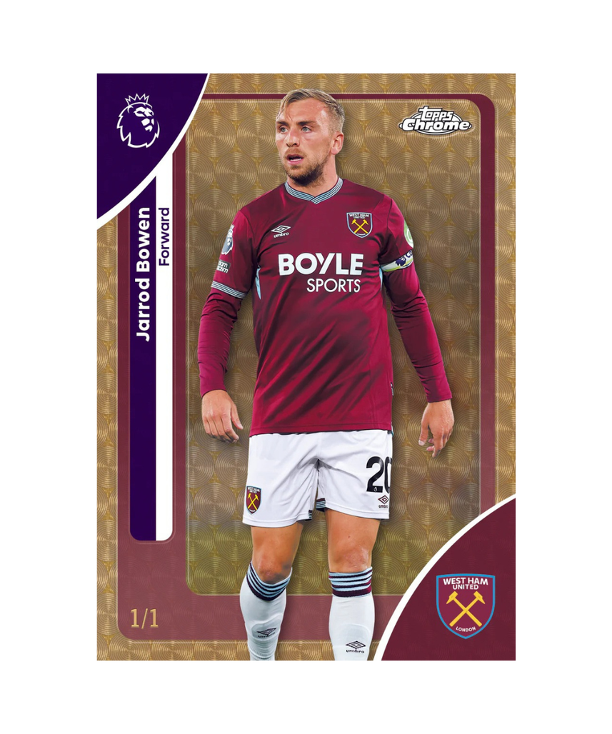 2026 Topps Chrome Premier League Hobby Box Football Trading Cards, 20 Packs, 4 Cards Each, 1 Guaranteed Autograph + Exclusive Prism Parallels, Official EPL Collectible