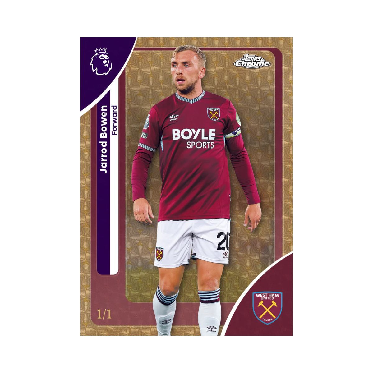 2026 Topps Chrome Premier League Hobby Box Football Trading Cards, 20 Packs, 4 Cards Each, 1 Guaranteed Autograph + Exclusive Prism Parallels, Official EPL Collectible