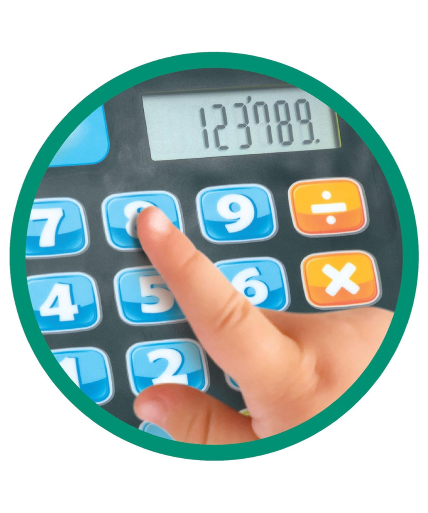 Winfun Smart Calculator Cash Register Set Pretend Play Toy for Early Math Learning 3+ Months