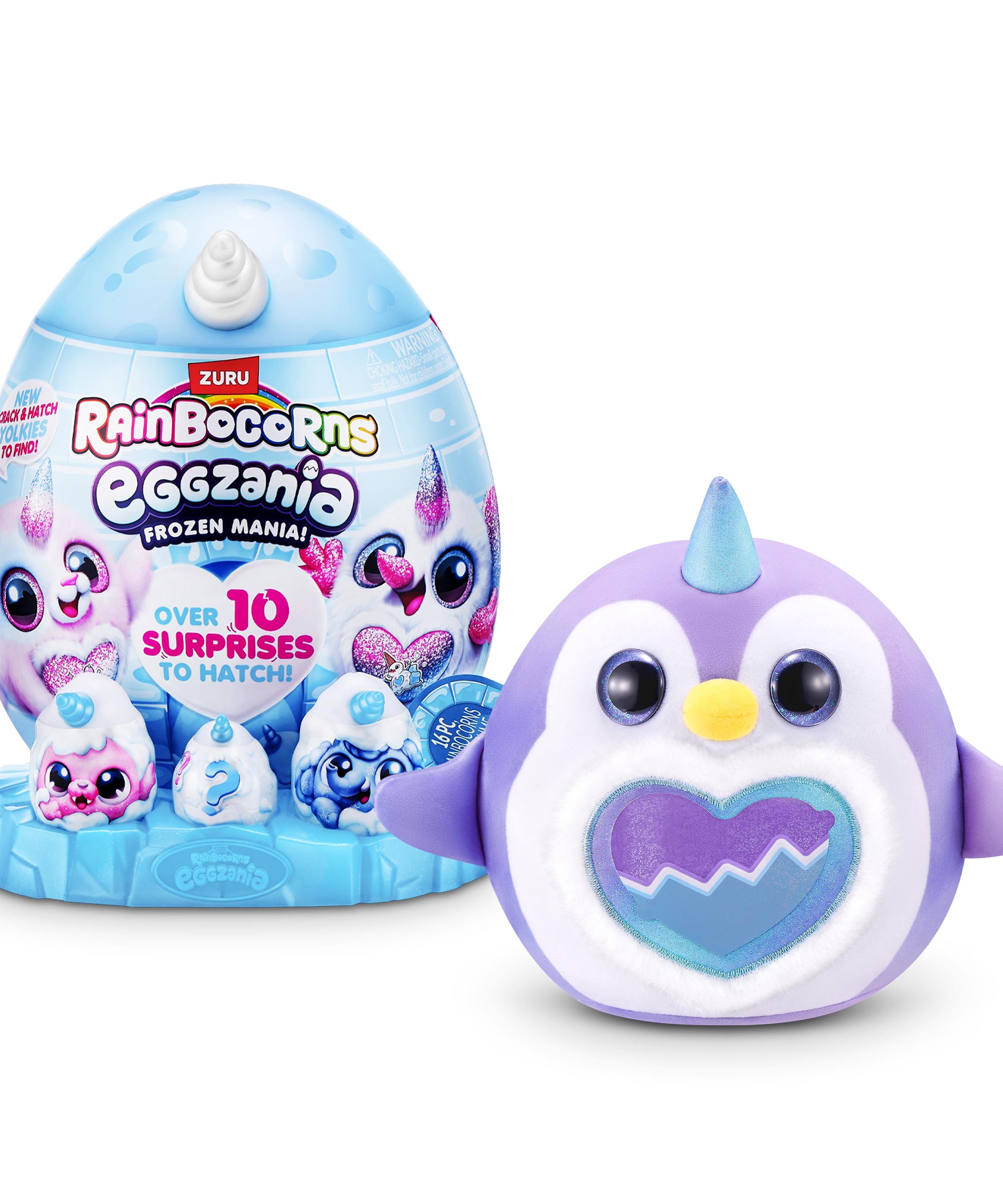 Rainbocorns Eggzania Frozen Mania Plush, Surprise Toy for Girls, Age 3+