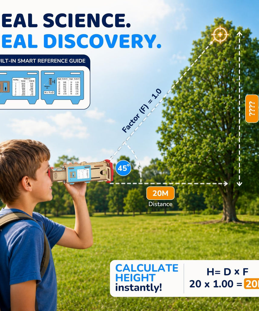Smartivity Telescope Toy for Kids Age 8, 9, 10, 11, 12, 13, 14 Years Old | Measure Height & Distance | Birthday Gift for Boys & Girls | DIY Science Toys for Kids 8-14 Years