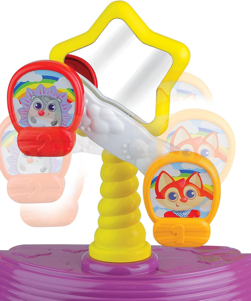 Winfun Baby Move Activity Center Interactive Toy, 2-in-1 Stationary and Activity Table with Lights, Sounds, and Detachable Play Pieces, for Babies 6 Months and Up