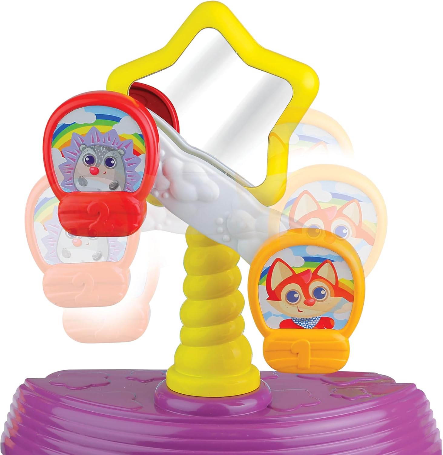 Winfun Baby Move Activity Center Interactive Toy, 2-in-1 Stationary and Activity Table with Lights, Sounds, and Detachable Play Pieces, for Babies 6 Months and Up