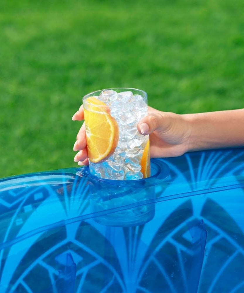 Bestway Bohemian Blue Inflatable Pool 168X53cm, Outdoor & Indoor Relaxation & Play, Family Pools, Artistic Design, Extra-wide Sidewalls For Stability, Quick Easy Setup, Perfect For Families With Kids