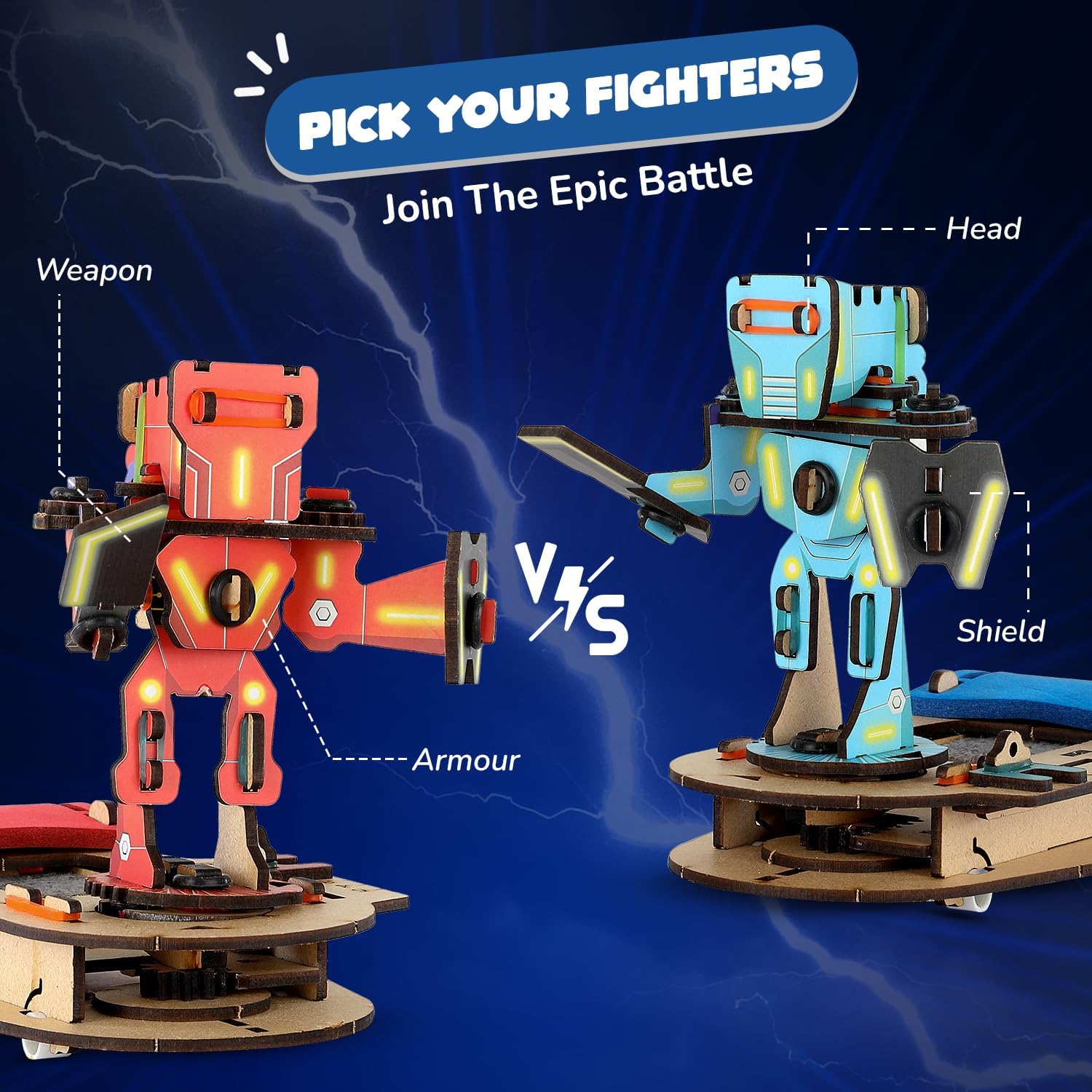 Smartivity STEM DIY Fighting & Battle Game, Multiplayer Educational Arcade Kit for Kids, Hands-On STEM Activity, Gift for Boys and Girls Ages 6-14
