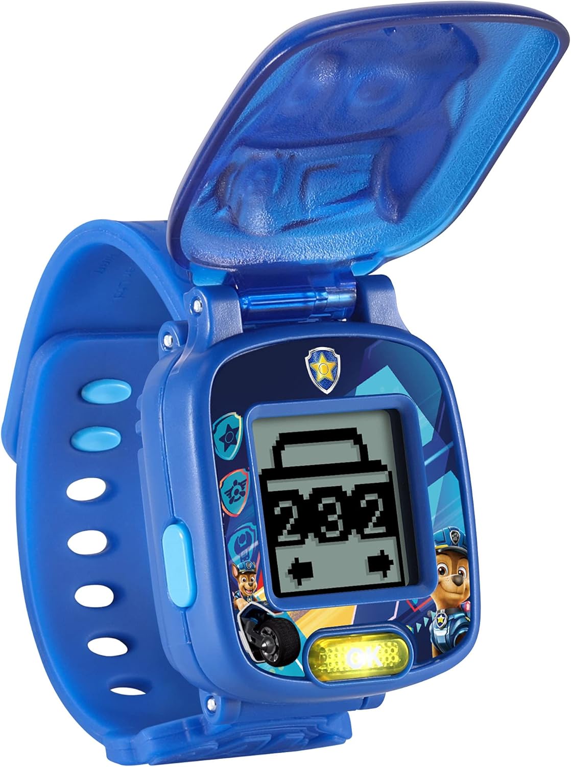 VTech Paw Patrol Movie Chase Learning Watch Interactive Kids Wristwatch with Alarm Timer Stopwatch 4 Learning Games Number Matching Memory Hand Eye Coordination Educational Toy for Children Ages 3-6, Multicolor