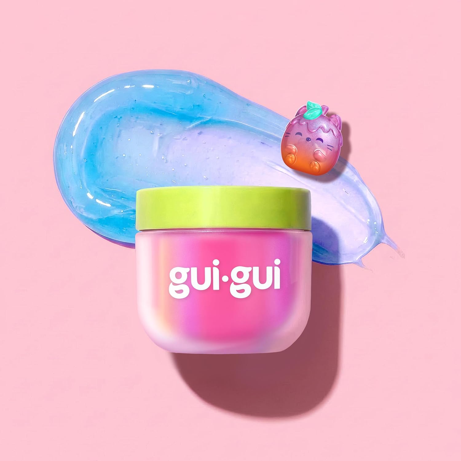 GUI GUI Fruity Glow Deluxe Twin Pack Slime Kit, 2 Scented Slimes Jelli & Clear with Gua Sha and Scoop Tools, 5-Step Beauty Ritual Sensory Toy for Kids, Ages 6+