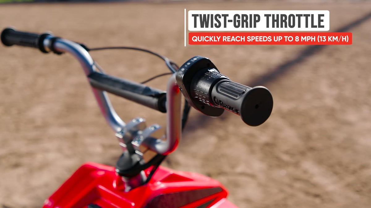 Razor Dirt Quad Electric 4-Wheeler, Red, 24V Battery Powered Kids Quad Bike, Speed Up to 8 mph (13 km/h), Forward and Reverse, Pneumatic Tires, Up to 80 Minutes Ride Time, Ages 8+