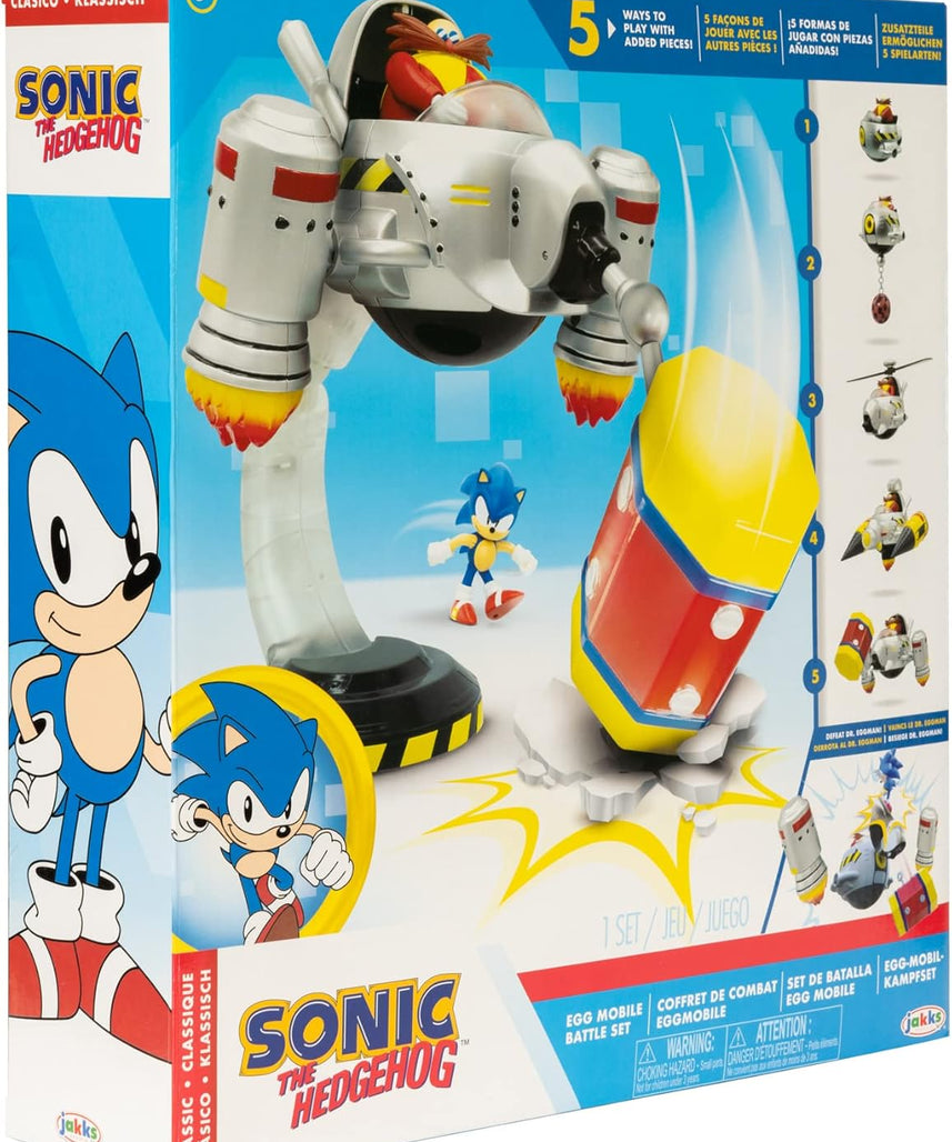 مجموعة معركة سونيك القنفذ البيضة المتنقلة، مجسمات سونيك والدكتور إيغمان مقاس 2.5 بوصة، مجموعة لعب من 14 قطعة، تكوينات قابلة للتخصيص، لعبة فيديو قابلة للتجميع للأطفال