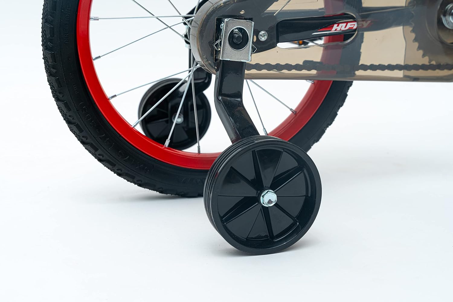 Huffy Moto X 16 Inch Kids Bike, Black, Unisex Youth Bicycle with Stabilisers, BMX Styling, Quick Connect Assembly, Ages 5-7