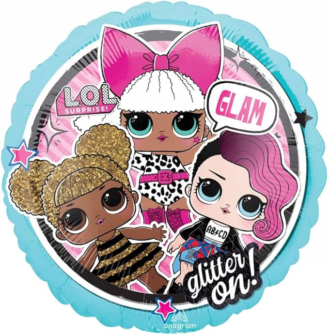 Amscan Anagram 4278701 - LOL Glam Birthday Round Foil Balloon - 18"