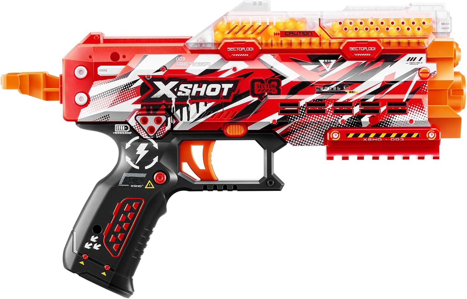 مسدس إكس شوت هايبر جل سيريز ١، ٣٠٠٠ جيليت، مسدس رغوة، زجاجة رذاذ، للأطفال والكبار، تنسيق حركة اليد والعين، ألعاب فيديو وألعاب خارجية، لا يحتاج إلى بطاريات