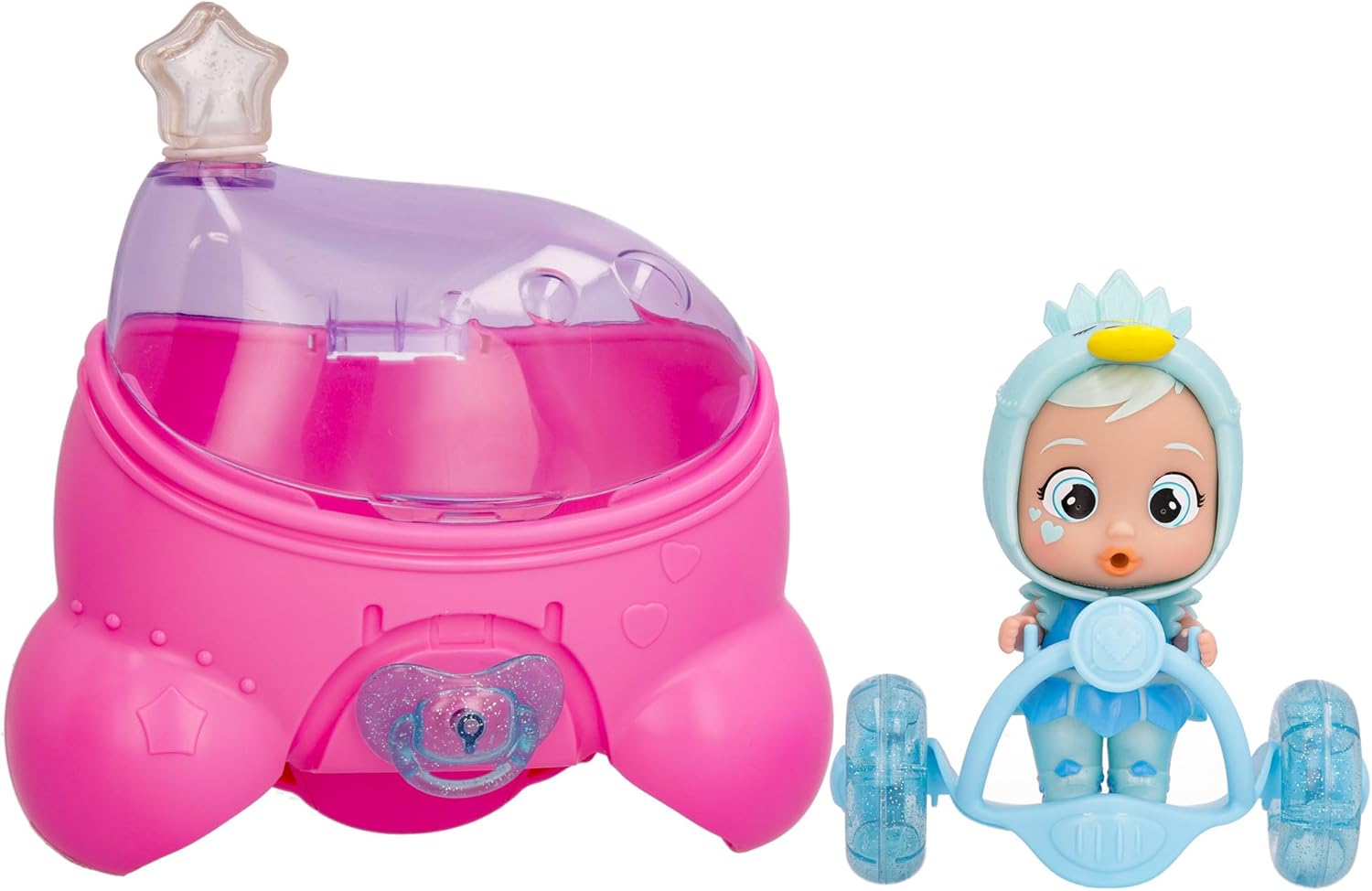 CRY Babies Star Sydney Collectable Mini Doll Iridescent Suit, Cries Real Tears with a Capsule 2 x 1, Boys and Girls from 3 Years
