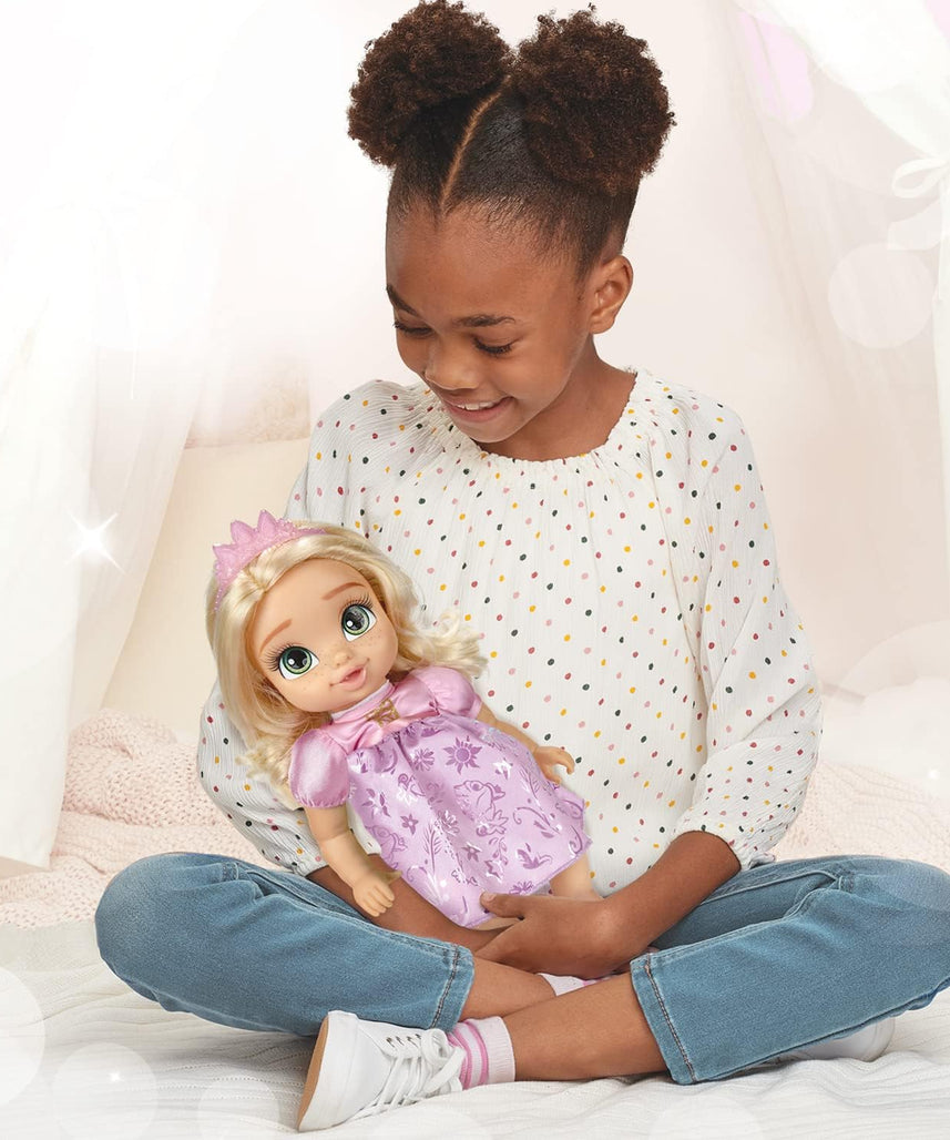 Disney Princess Rapunzel Baby Doll with Baby Bottle & Tiara
