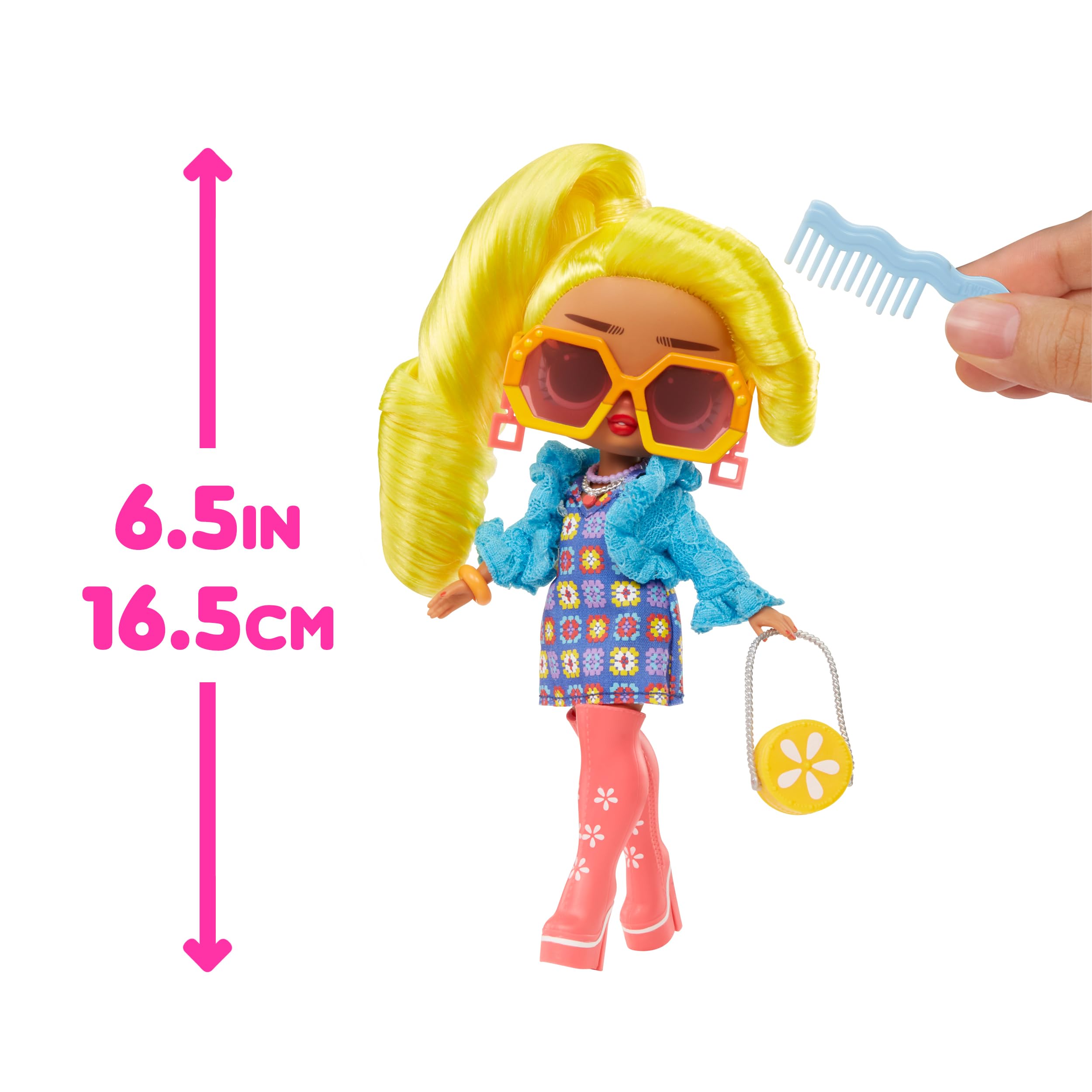 L.O.L. Surprise Tweens Hana Groove Fashion Doll 6.5 Inch with 10+ Surprises, Accessories, Purse and Skateboard for Girls Ages 3+ Years