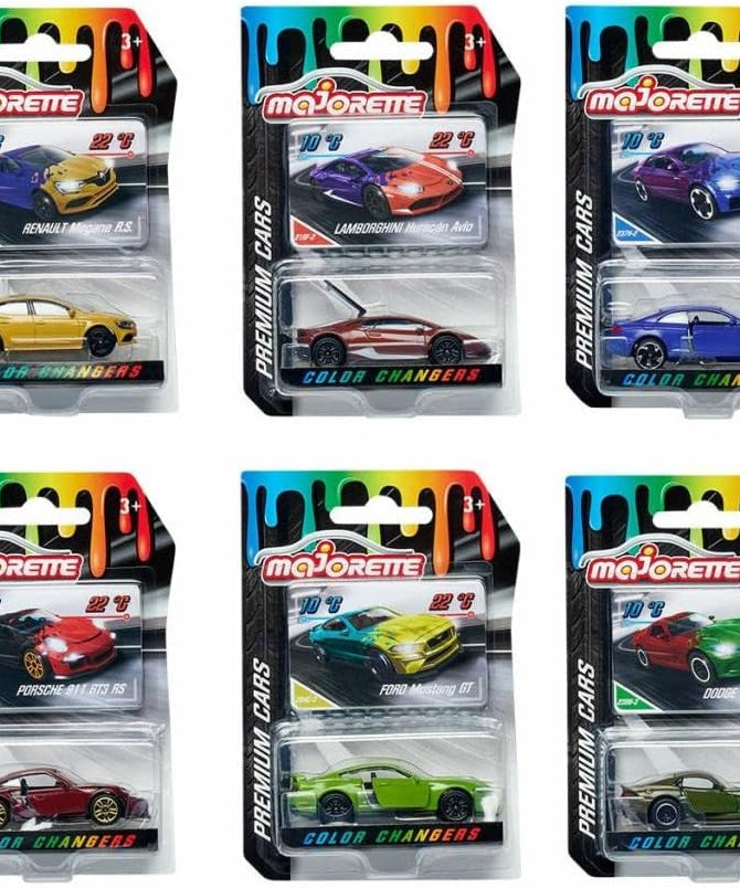 Majorette Limited Edition Color Change Die-Cast Car – 1:64 Scale Metal Vehicle, 1 Assorted Model from 6 Designs, Collectible Toy for Kids & Collectors Ages 3+