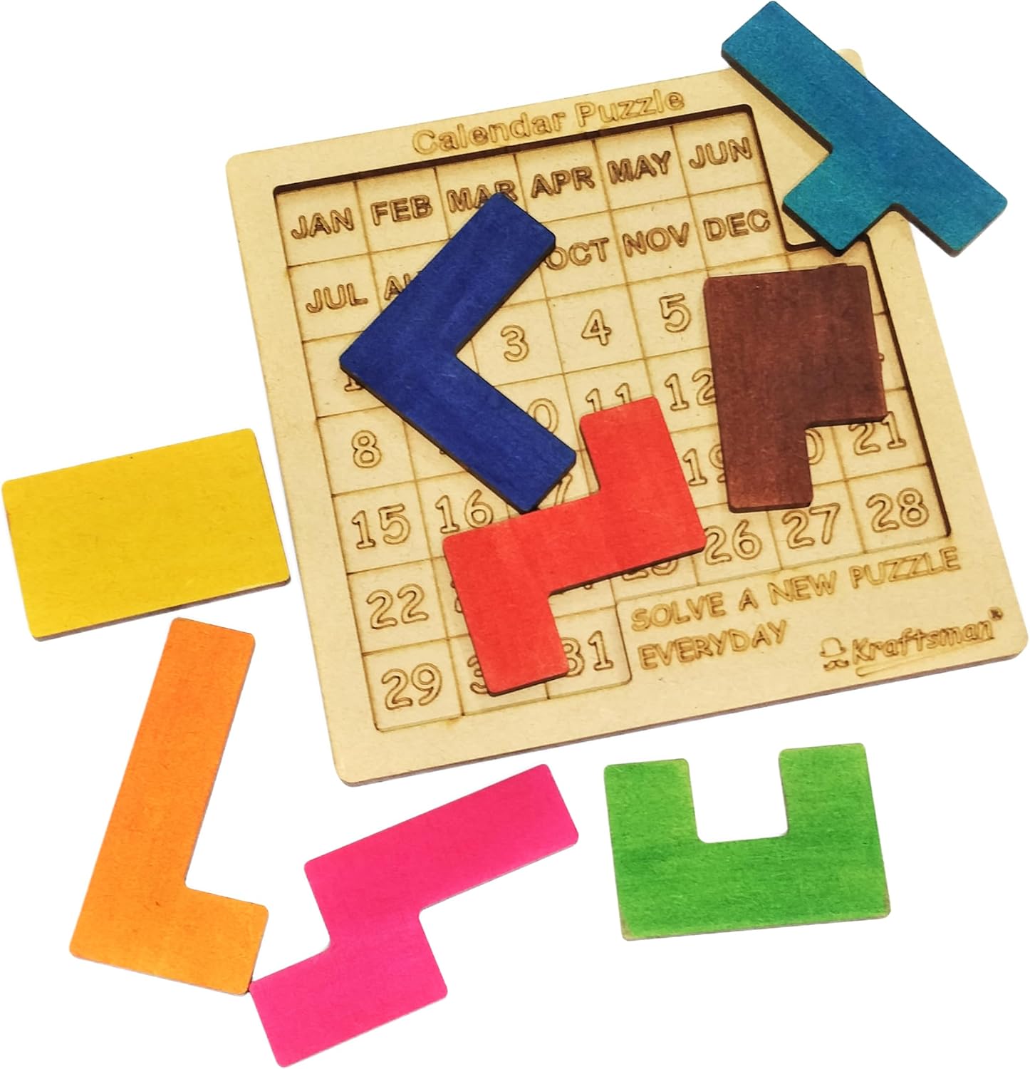 Color Your Own Calendar Puzzle 365 Puzzles in 1 with Sketch Color Kit Portable DIY Brain Teaser for Kids Ages 4+