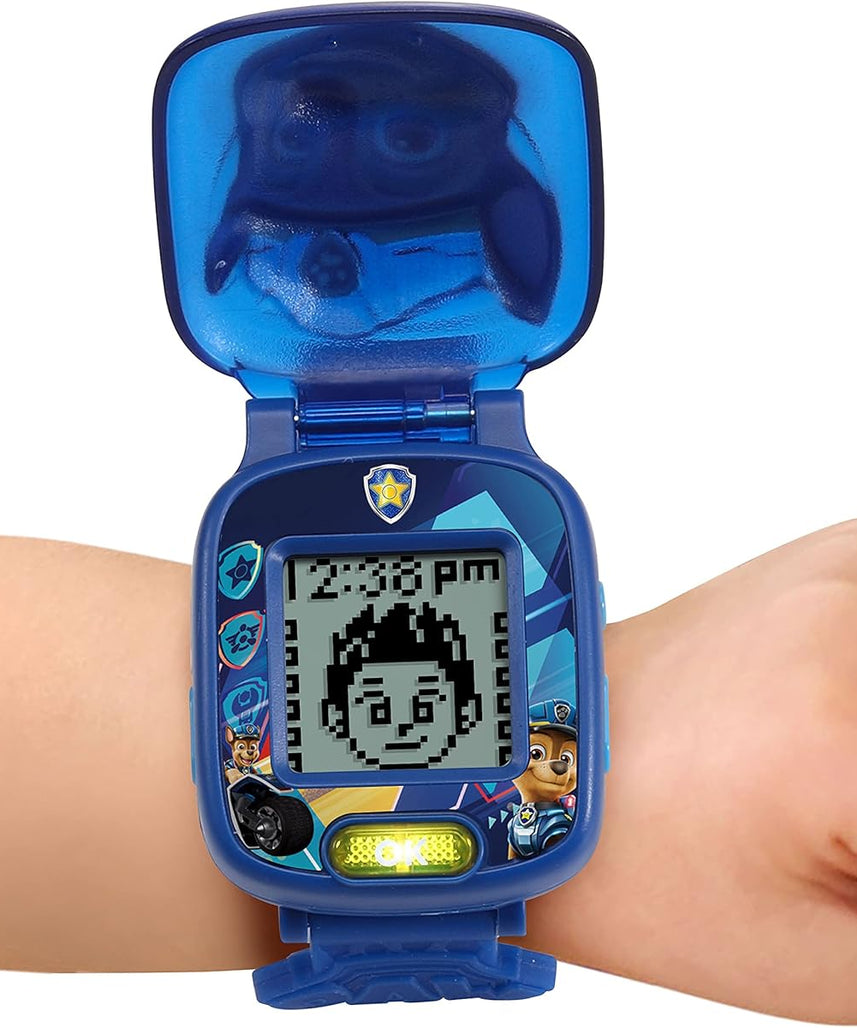 VTech Paw Patrol Movie Chase Learning Watch Interactive Kids Wristwatch with Alarm Timer Stopwatch 4 Learning Games Number Matching Memory Hand Eye Coordination Educational Toy for Children Ages 3-6, Multicolor