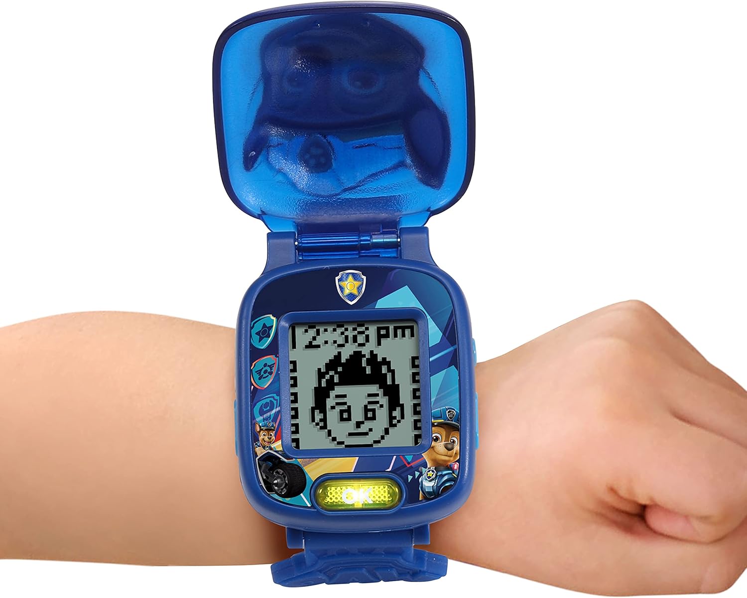 VTech Paw Patrol Movie Chase Learning Watch Interactive Kids Wristwatch with Alarm Timer Stopwatch 4 Learning Games Number Matching Memory Hand Eye Coordination Educational Toy for Children Ages 3-6, Multicolor