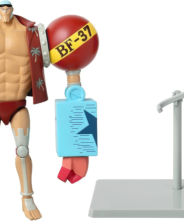BANDAI Anime Heroes One Piece Franky 6.5 Inch Action Figure Shipwright Cyborg Straw Hat Pirates Collectible Toy