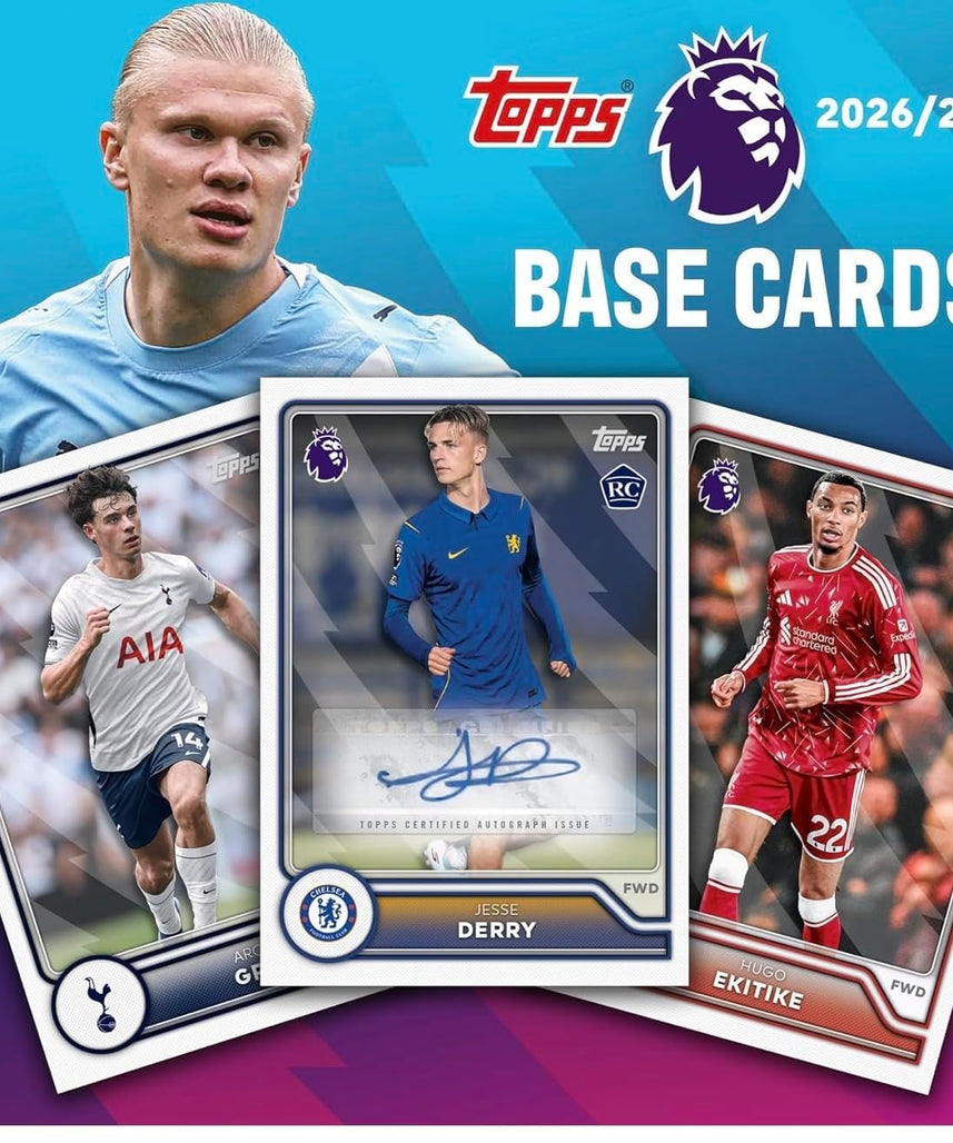Topps Premier League 2026/27 Starter Pack, Binder with Checklist, Card Sleeves and 32 Trading Cards, Gold Lion Card and Guaranteed Insert, Official Premier League Football Collection, 6+ Years