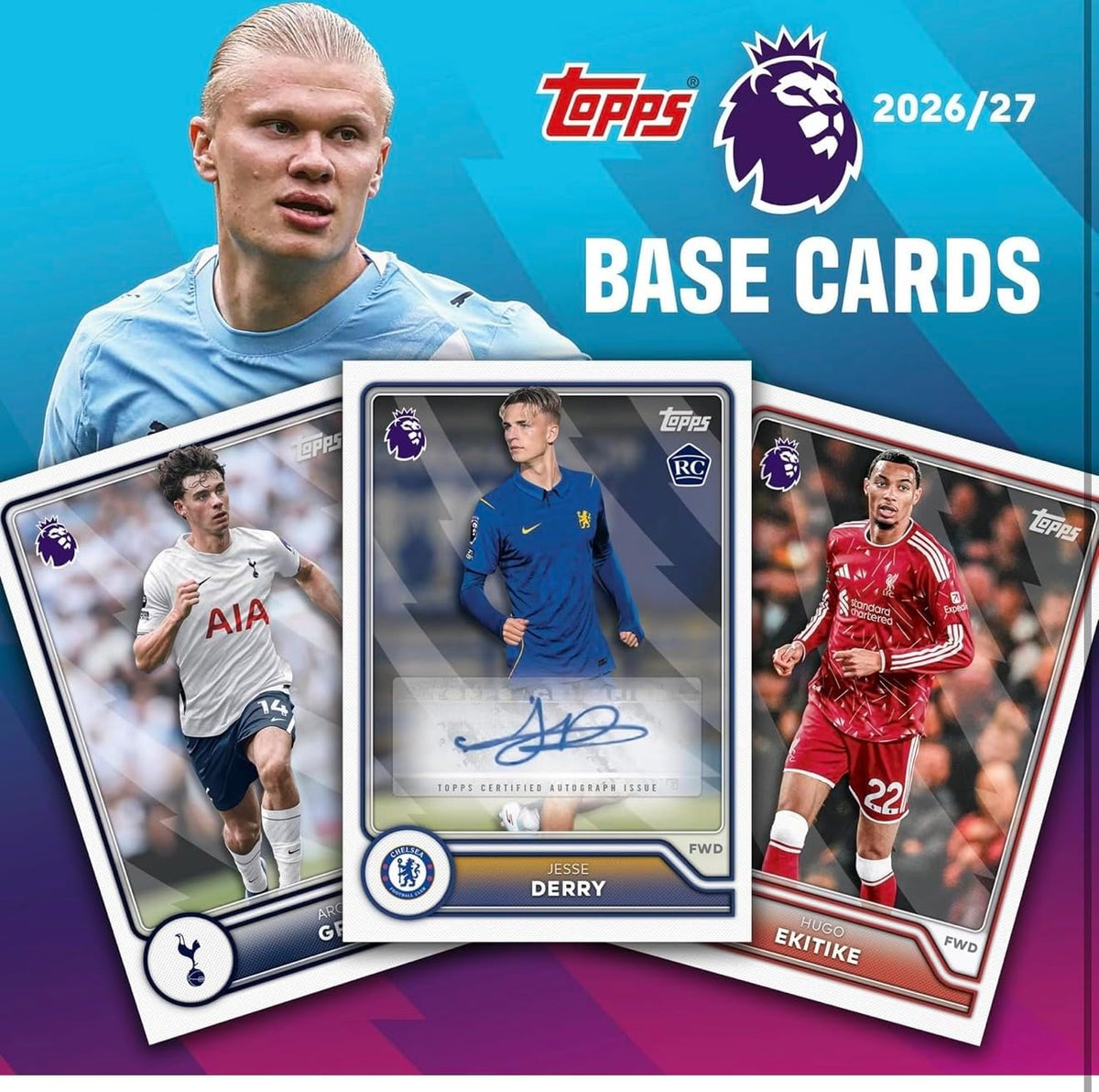 Topps Premier League 2026/27 Starter Pack, Binder with Checklist, Card Sleeves and 32 Trading Cards, Gold Lion Card and Guaranteed Insert, Official Premier League Football Collection, 6+ Years