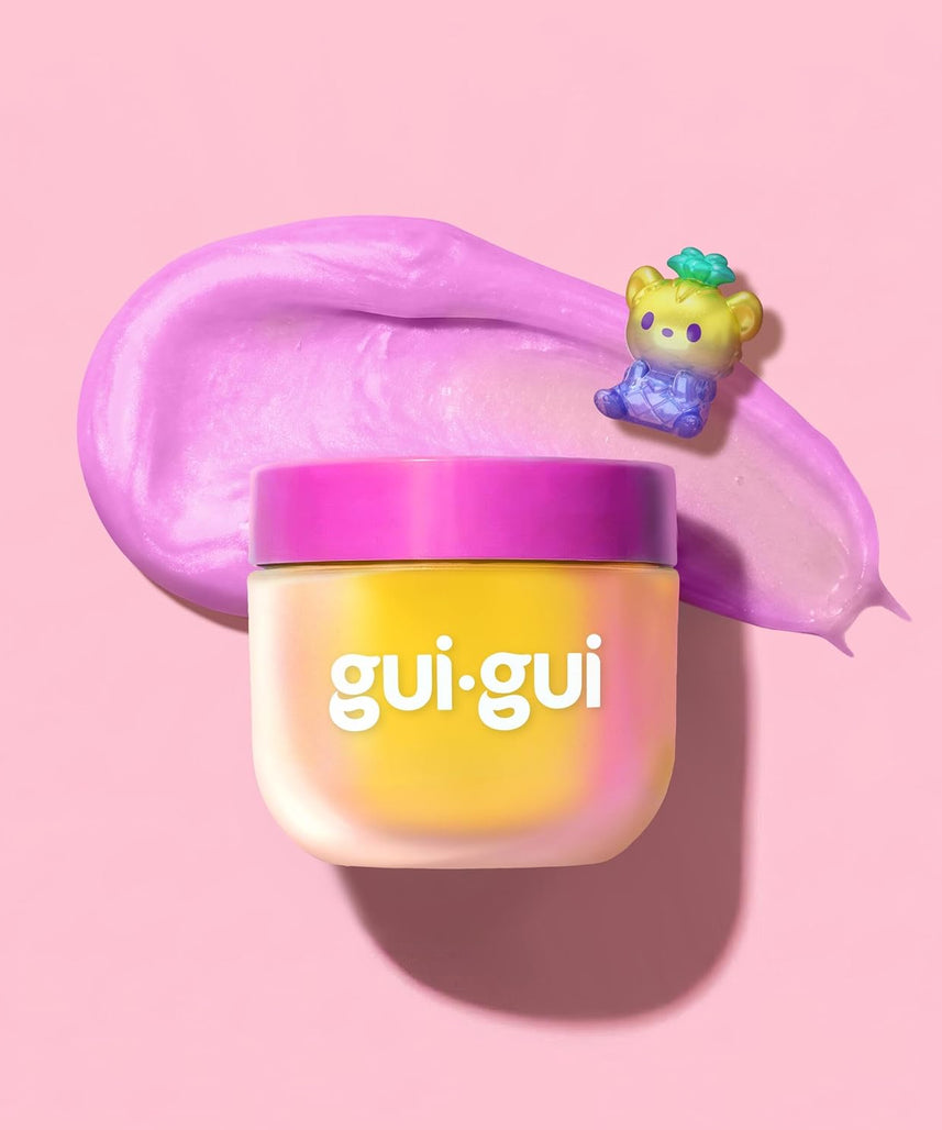 GUI GUI Fruity Glow Deluxe Twin Pack Slime Kit, 2 Scented Slimes Jelli & Clear with Gua Sha and Scoop Tools, 5-Step Beauty Ritual Sensory Toy for Kids, Ages 6+