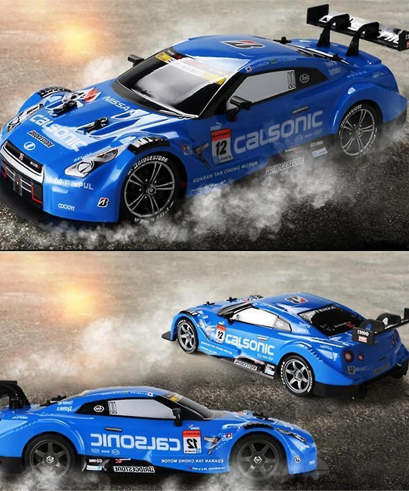 D-Power Nissan GT-R R35 GT500 RC Car, 1:16 Scale Remote Control Race Car with 2.4GHz Controller, Rechargeable Battery, Official Style Design, 6+