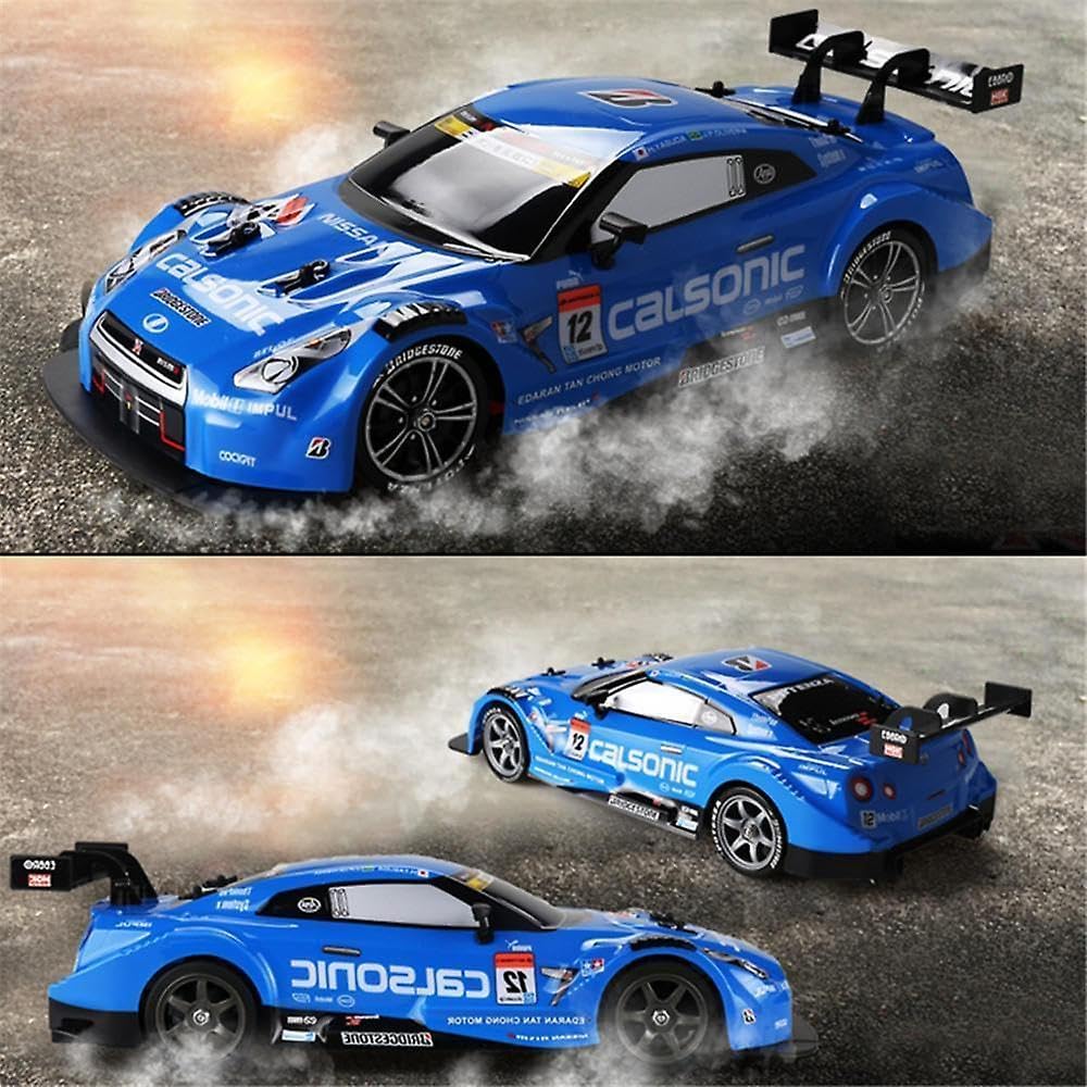 D-Power Nissan GT-R R35 GT500 RC Car, 1:16 Scale Remote Control Race Car with 2.4GHz Controller, Rechargeable Battery, Official Style Design, 6+