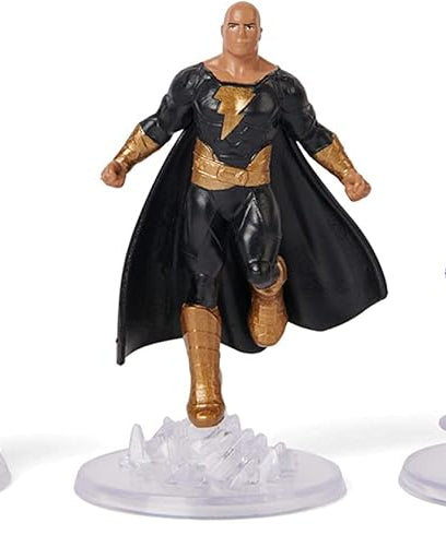 مجموعة مجسمات فيلم دي سي بلاك آدم، 5 قطع، مقاس 2 بوصة، مجسمات جمعية العدالة مع حوامل للأطفال، هدية لعبة بطل خارق