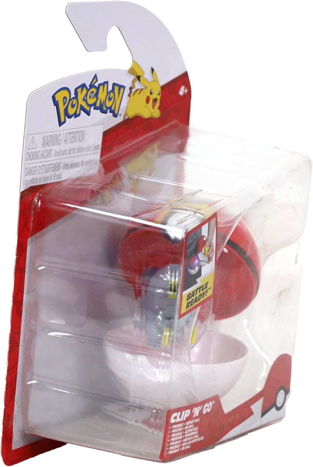 Pokemon Clip n Go - Frigibax with Repeatball, Action Figures, Official Detailed Figurines, Collectibles, Figure with Poke Ball, 4 Years+