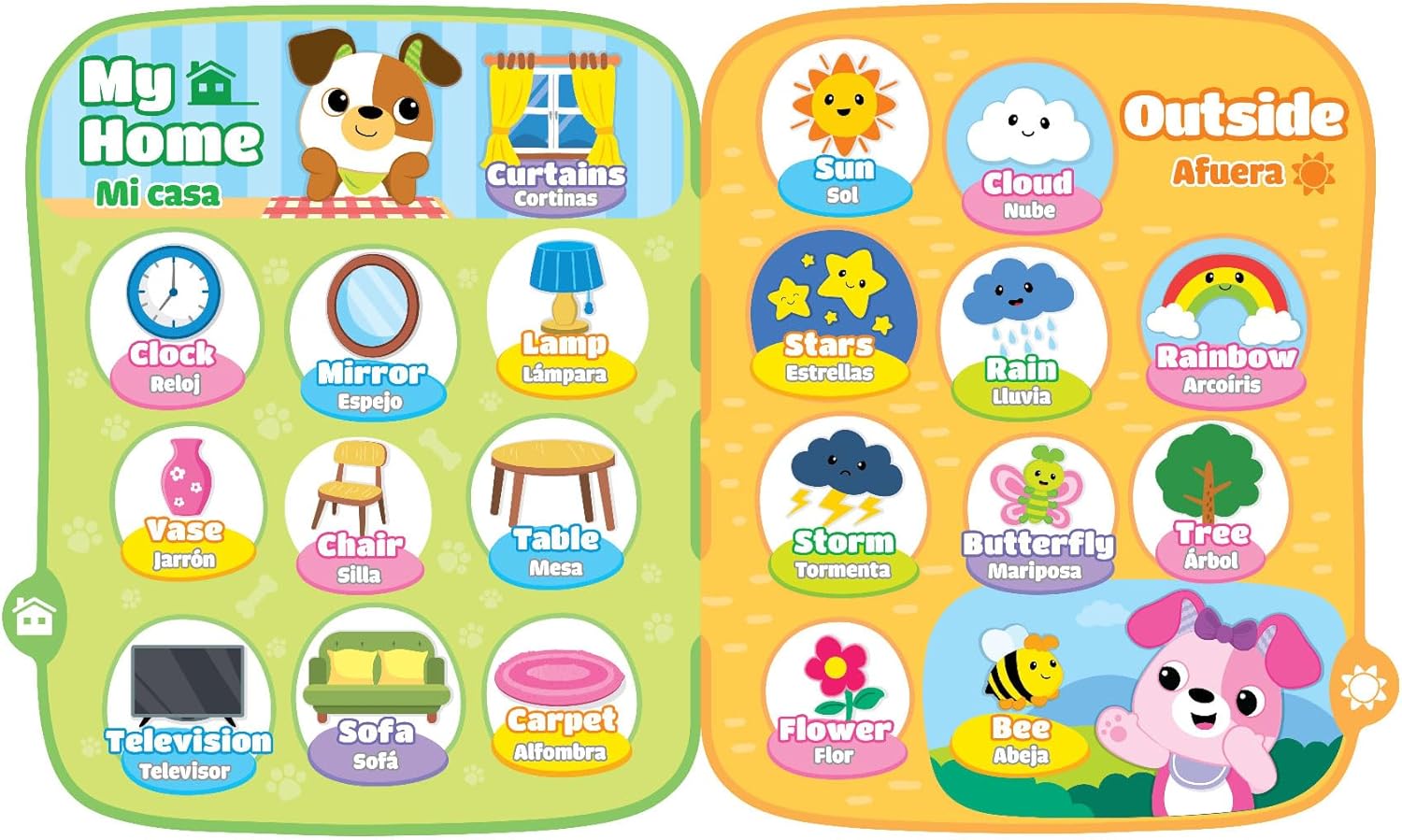 110 Bilingual Learning Book - First Words 12M+